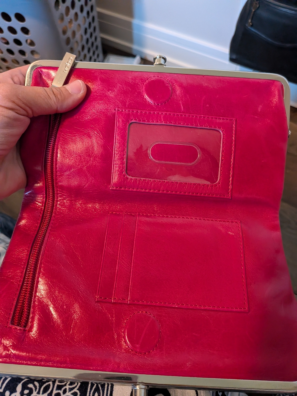 HOBO Hot Pink Kiss-Lock Clutch - Picture 5 of 13